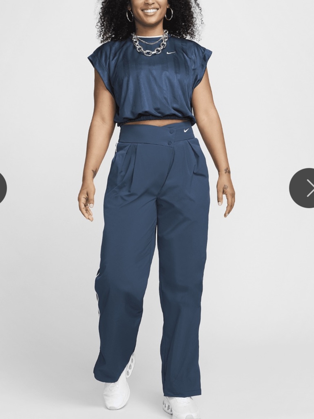 Nike Sportswear Collection Mid-Rise Repel Asymmetrical-Waist Trousers